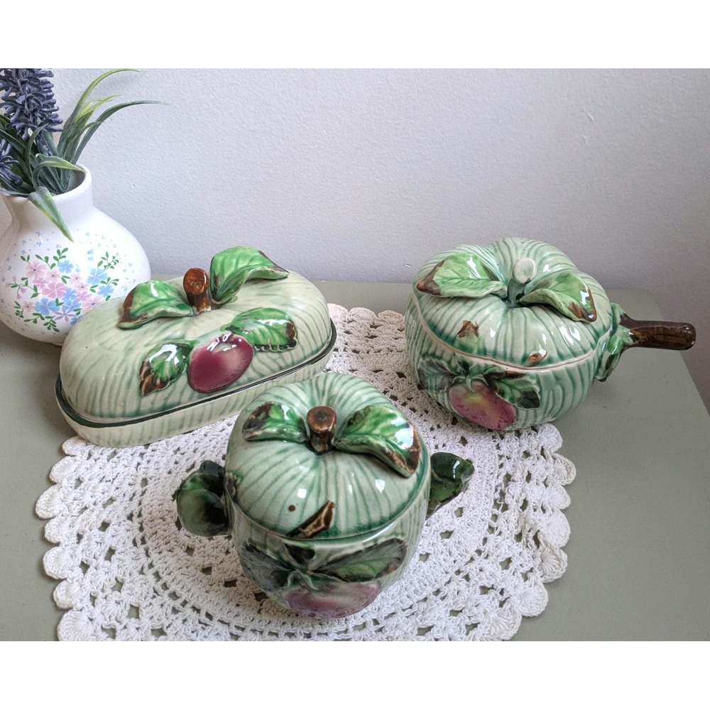 Vintage Made in Japan Apple Kitchen Canister Set of‎ 3